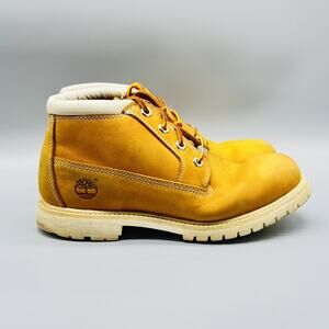 Timberland Boots Womens 8.5 Wheat Nubuck Waterproof Leather Work Hiking Nellie